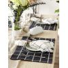 imageDII Basic Check Collection Tabletop Napkin Set Black 6 PieceBlack Check