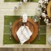 imageDII Basic Check Collection Tabletop Napkin Set Black 6 PieceGreen