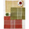 imageDII Basic Check Collection Tabletop Napkin Set Black 6 PieceGreen