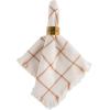imageDII Basic Check Collection Tabletop Napkin Set Black 6 PieceHoney Gold