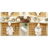 imageDII Basic Check Collection Tabletop Napkin Set Black 6 PieceHoney Gold