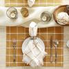 imageDII Basic Check Collection Tabletop Napkin Set Black 6 PieceHoney Gold Check