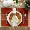 imageDII Basic Check Collection Tabletop Napkin Set Black 6 PieceRust