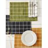imageDII Basic Check Collection Tabletop Napkin Set Black 6 PieceVentana Green Check