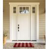 imageDII Buffalo Check Coir Doormat Stylish Farmhouse Dcor Pet Friendly 18x30 Red ampamp WhiteRed  White