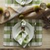 imageDII Buffalo Check Collection Classic Farmhouse Placemat Set 13x19 Red ampamp Black 6 PieceAntique Green