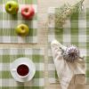 imageDII Buffalo Check Collection Classic Farmhouse Placemat Set 13x19 Red ampamp Black 6 PieceAntique Green