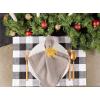 imageDII Buffalo Check Collection Classic Farmhouse Placemat Set 13x19 Red ampamp Black 6 PieceBlack  White