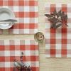 imageDII Buffalo Check Collection Classic Farmhouse Placemat Set 13x19 Red ampamp Black 6 PieceVintage Red