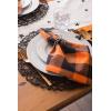 imageDII Buffalo Check Collection Classic Farmhouse Tabletop Set Napkin Set 20x20 Orange ampamp Black 6 PieceOrange  Black