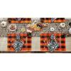 imageDII Buffalo Check Collection Classic Farmhouse Tabletop Set Placemat Set 13x19 Orange ampamp Black 6 Piece