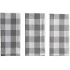 imageDII Buffalo Check Kitchen Collection Classic Farmhouse Dishtowel Set 20x30 Pink ampampWhite 3 PieceGray  White