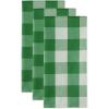 imageDII Buffalo Check Kitchen Collection Classic Farmhouse Dishtowel Set 20x30 Pink ampampWhite 3 PieceGreen  White