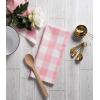 imageDII Buffalo Check Kitchen Collection Classic Farmhouse Dishtowel Set 20x30 Pink ampampWhite 3 PiecePink White