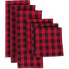 imageDII Buffalo Check Kitchen Collection Classic Farmhouse Dishtowel Set 20x30 Pink ampampWhite 3 PieceRed  Black