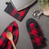 imageDII Buffalo Check Kitchen Collection Classic Farmhouse Dishtowel Set 20x30 Pink ampampWhite 3 PieceRed  Black