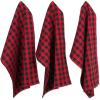 imageDII Buffalo Check Kitchen Collection Classic Farmhouse Dishtowel Set 20x30 Pink ampampWhite 3 PieceRed  Black