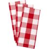 imageDII Buffalo Check Kitchen Collection Classic Farmhouse Dishtowel Set 20x30 Pink ampampWhite 3 PieceRed  White
