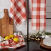 imageDII Buffalo Check Kitchen Collection Classic Farmhouse Dishtowel Set 20x30 Pink ampampWhite 3 PieceVintage Red