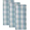 imageDII Buffalo Check Kitchen Collection Classic Farmhouse Dishtowel Set 20x30 Pink ampampWhite 3 PieceWhite  Light Blue