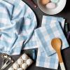imageDII Buffalo Check Kitchen Collection Classic Farmhouse Dishtowel Set 20x30 Pink ampampWhite 3 PieceWhite  Light Blue