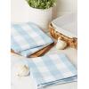 imageDII Buffalo Check Kitchen Collection Classic Farmhouse Dishtowel Set 20x30 Pink ampampWhite 3 PieceWhite  Light Blue