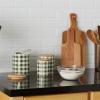 imageDII Ceramic Canister Sets for the Kitchen Food Safe Storage Containers with Lids Large Medium ampamp Small Buffalo Check Gray ampamp White 3 CountBuffalo Check  Antique Green  White