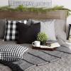 imageDII Decorative Square Throw Pillow Cover Collection Cotton Machine Washable Hidden Zipper 18x18 Gray Assorted 4 PieceBlack Assorted