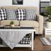 imageDII Decorative Square Throw Pillow Cover Collection Cotton Machine Washable Hidden Zipper 18x18 Gray Assorted 4 PieceBlack Gingham