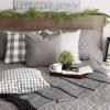 imageDII Decorative Square Throw Pillow Cover Collection Cotton Machine Washable Hidden Zipper 18x18 Gray Assorted 4 PieceGray Assorted