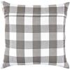 imageDII Decorative Square Throw Pillow Cover Collection Cotton Machine Washable Hidden Zipper 18x18 Gray Assorted 4 PieceGray Gingham