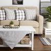 imageDII Decorative Square Throw Pillow Cover Collection Cotton Machine Washable Hidden Zipper 18x18 Gray Assorted 4 PieceGray Gingham