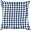 imageDII Decorative Square Throw Pillow Cover Collection Cotton Machine Washable Hidden Zipper 18x18 Gray Assorted 4 PieceNavy Gingham