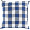 imageDII Decorative Square Throw Pillow Cover Collection Cotton Machine Washable Hidden Zipper 18x18 Gray Assorted 4 PieceNavy Gingham