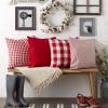 imageDII Decorative Square Throw Pillow Cover Collection Cotton Machine Washable Hidden Zipper 18x18 Gray Assorted 4 PieceRed Assorted