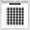 imageDII Decorative Square Throw Pillow Cover Collection Cotton Machine Washable Hidden Zipper 18x18 Gray Assorted 4 PieceRedBlack Assorted