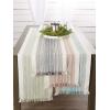 imageDII Everyday Collection Fringed Stripe Tabletop Table Runner 14x72 ThymeBlack