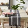 imageDII Everyday Collection Fringed Stripe Tabletop Table Runner 14x72 ThymeDobby Black