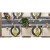 imageDII Everyday Collection Fringed Stripe Tabletop Table Runner 14x72 ThymeDobby Black