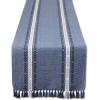 imageDII Everyday Collection Fringed Stripe Tabletop Table Runner 14x72 ThymeDobby French Blue