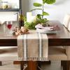 imageDII Everyday Collection Fringed Stripe Tabletop Table Runner 14x72 ThymeDobby Stone
