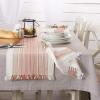 imageDII Everyday Collection Fringed Stripe Tabletop Table Runner 14x72 ThymePimento