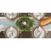 imageDII Everyday Collection Fringed Stripe Tabletop Table Runner 14x72 ThymeTeal