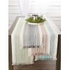imageDII Everyday Collection Fringed Stripe Tabletop Table Runner 14x72 ThymeTeal