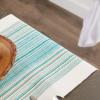 imageDII Everyday Collection Fringed Stripe Tabletop Table Runner 14x72 ThymeTeal