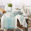 imageDII Everyday Collection Fringed Stripe Tabletop Table Runner 14x72 ThymeTeal