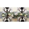 imageDII Farmhouse Gingham Checked Tabletop Collection Table Runner 14x72 BlackBlack