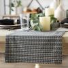imageDII Farmhouse Gingham Checked Tabletop Collection Table Runner 14x72 BlackBlack