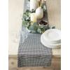 imageDII Farmhouse Gingham Checked Tabletop Collection Table Runner 14x72 BlackBlack