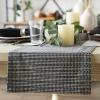imageDII Farmhouse Gingham Checked Tabletop Collection Table Runner 14x72 BlackBlack